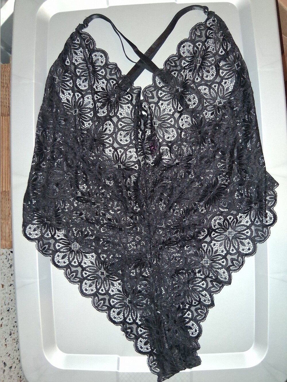 Women's Dreamgirl Black Lace Teddy Size 3XL